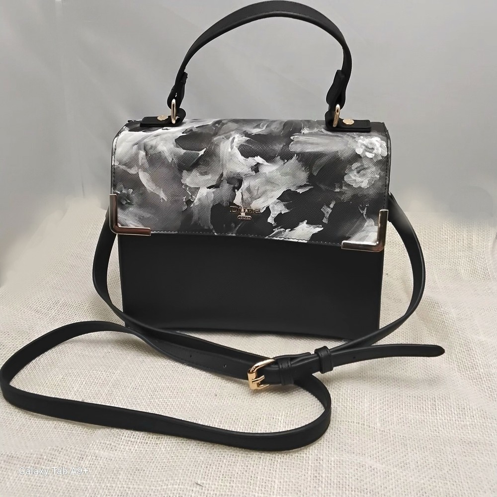 Elegant Black and Gray Women's Handbag